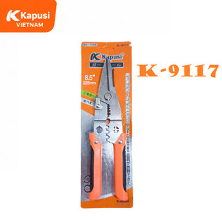 Kìm Đa Năng Trợ Lực 5 Trong 1 Kapusi K-9117 – Bấm Cos, Cắt, Tuốt, Tách, Uốn Dây Chuyên Nghiệp, Bh 12 tháng
