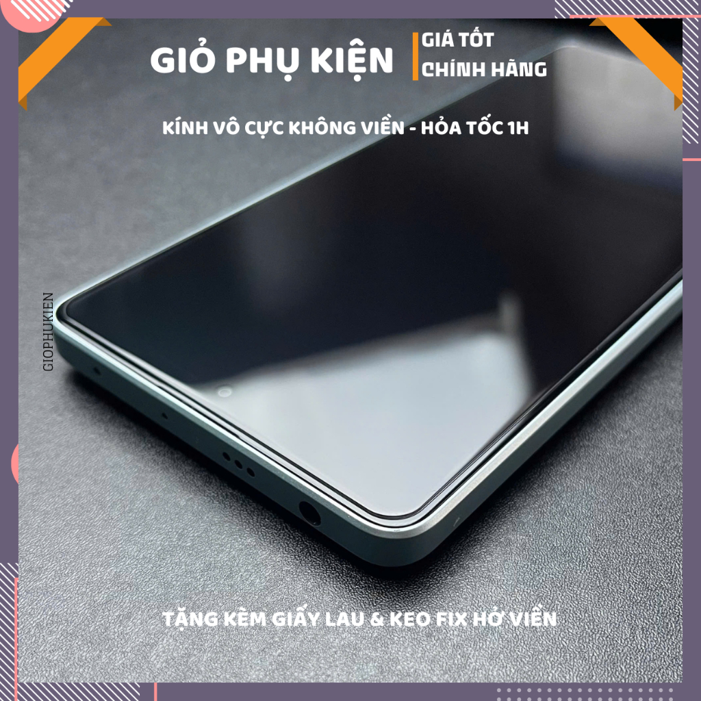 [XIAOMI] Cường lực HYPER KHÔNG VIỀN ĐEN trong suốt FULL 95%, phủ nano siêu mượt, hạn chế bám vân tay