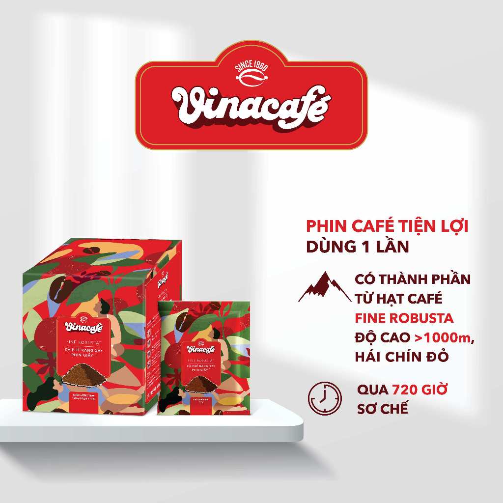[Chọn loại] Cà phê rang xay Phin giấy (D) hộp x 10 gói x 12g