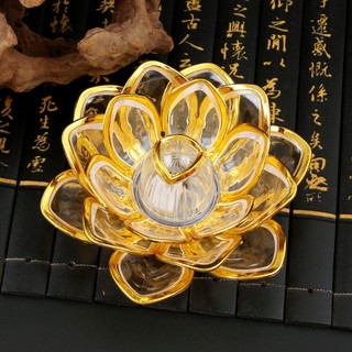 Đèn Nến Hoa Sen Điện Tử Pin - Ban Thờ Phật Làm Lễ Ngoài Trời Vỏ Nhựa 1 Ngọn (Đã Bao Gồm Pin)