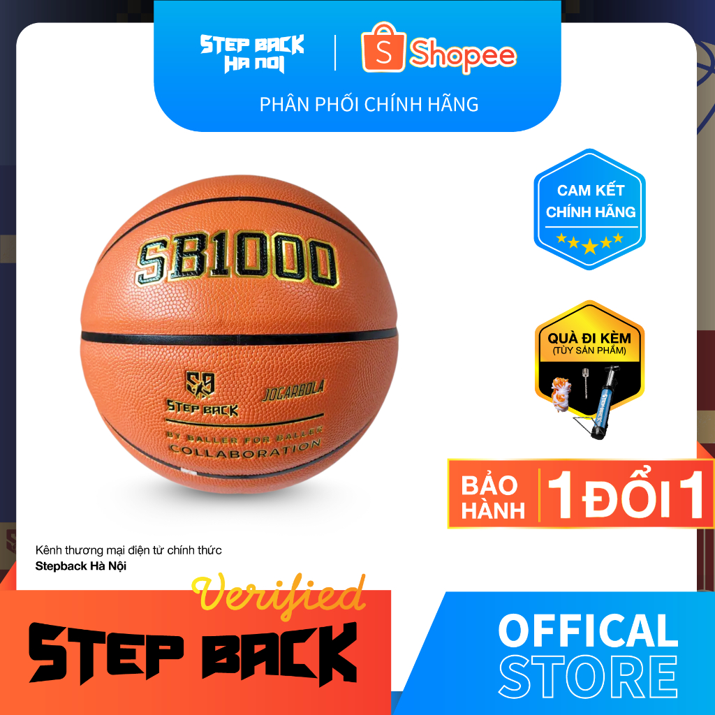 Bóng rổ SB1000 giải VSBL size 7 Stepback x Jogarbola - Bền bỉ và chuyên nghiệp cho mọi sân đấu