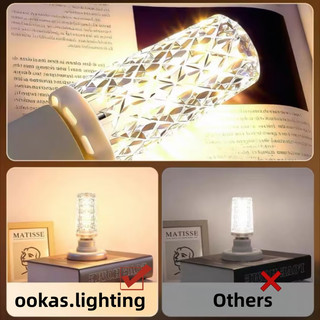 OOKAS Bóng đèn LED, E27 Đế vặn, Bóng đèn trang trí, kết cấu pha lê, siêu sáng