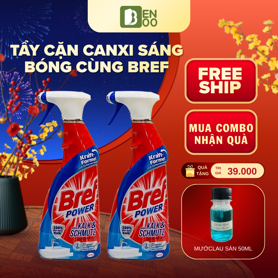 Chai Xịt tẩy rửa Bref Power chống ăn mòn, tẩy cặn canxi nhà vệ sinh Vòi ...