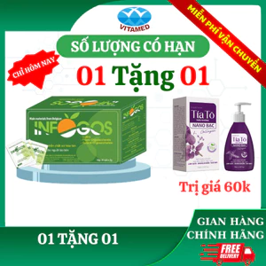 Infogoss 3g IAP - Chất xơ hòa tan hỗ trợ giảm táo bón, nhuận tràng (30 gói)