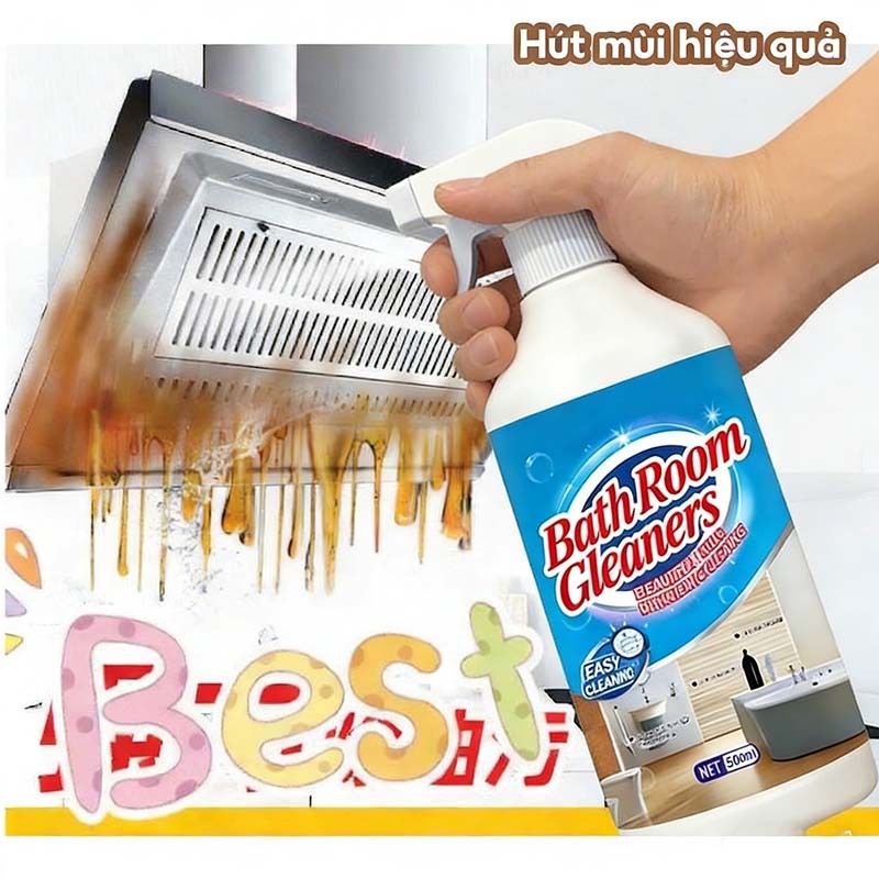 Nước Tẩy Cặn Canxi & Vết Ố Đa Năng Cho Phòng Tắm - Làm Sạch Vòi Sen, Bồn Cầu, Gạch Men, Gương Kính | Hiệu Quả Nhanh | Ch