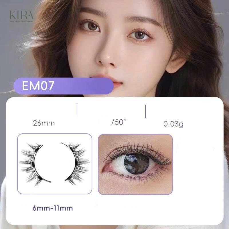 Mi từ tính phong cách Hàn Quốc với chất liệu giả lông chồn mềm mại, mang lại hiệu ứng tự nhiên như mi thật-Không kẹp mi