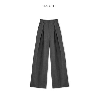 Set 2 chi tiết lẻ Áo ký giả peplum vếch & Quần ống suông bổ cơi túi dọc HAGOO [A9061-Q9061]