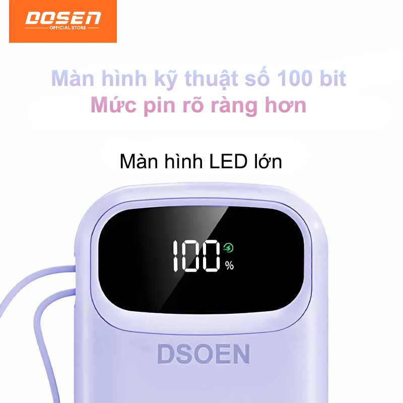 Dosen Pro Sạc dự phòng 10000mAh 20000mah 25000mAh 42000mAh pd 22.5w Sạc nhanh hai cổng tiện dụng cho điện thoại | BigBuy360 - bigbuy360.vn