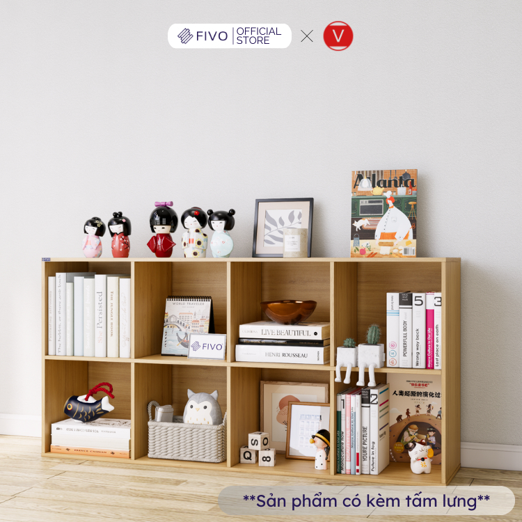 Kệ Sách Đứng Decor FB04 FIVO Thiết Kế Tổ Ong Phong Cách Hàn Quốc , Có Tấm Lưng Chắc Chắn, Dễ Dàng Lắp Ráp Tại Nhà