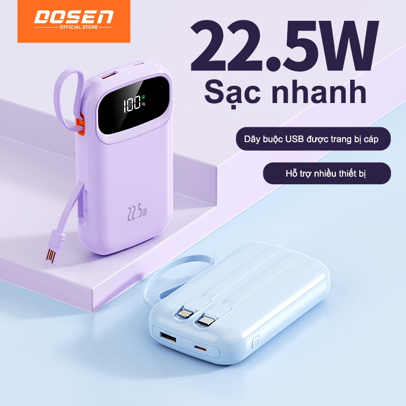 Dosen Pro Sạc dự phòng 10000mAh 20000mah 25000mAh 42000mAh pd 22.5w Sạc nhanh hai cổng tiện dụng cho điện thoại | BigBuy360 - bigbuy360.vn
