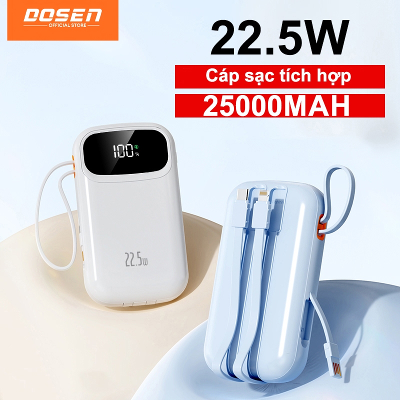 Dosen Pro Sạc dự phòng 10000mAh 20000mah 25000mAh 42000mAh pd 22.5w Sạc nhanh hai cổng tiện dụng cho điện thoại | BigBuy360 - bigbuy360.vn