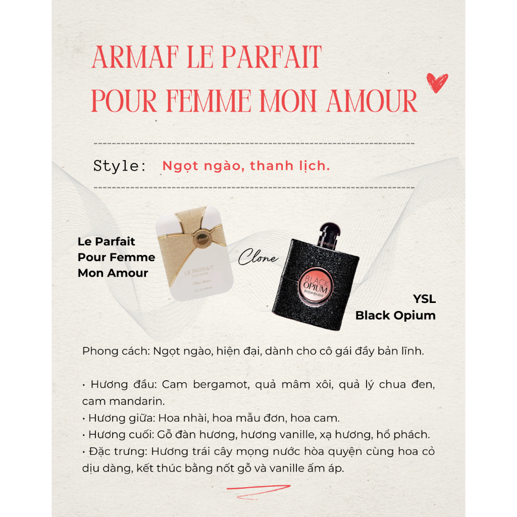 Nước hoa Armaf Le Parfait Pour Femme/Homme 100ml
