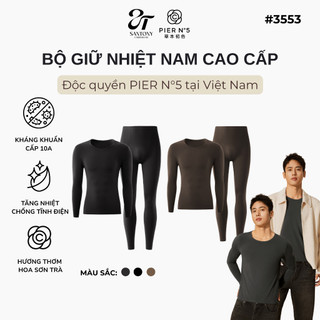Bộ Giữ Nhiệt Nam Nhung Sữa Santony 3553 - Dòng "Ôm Ấp" Quyện Hương N°5 Đẳng Cấp