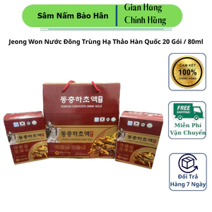Jeong Won Nước Đông Trùng Hạ Thảo Hàn Quốc 20 Gói / 80ml ( hàng mới về )