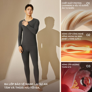 Bộ Giữ Nhiệt Nam Nhung Sữa Santony 3553 - Dòng "Ôm Ấp" Quyện Hương N°5 Đẳng Cấp