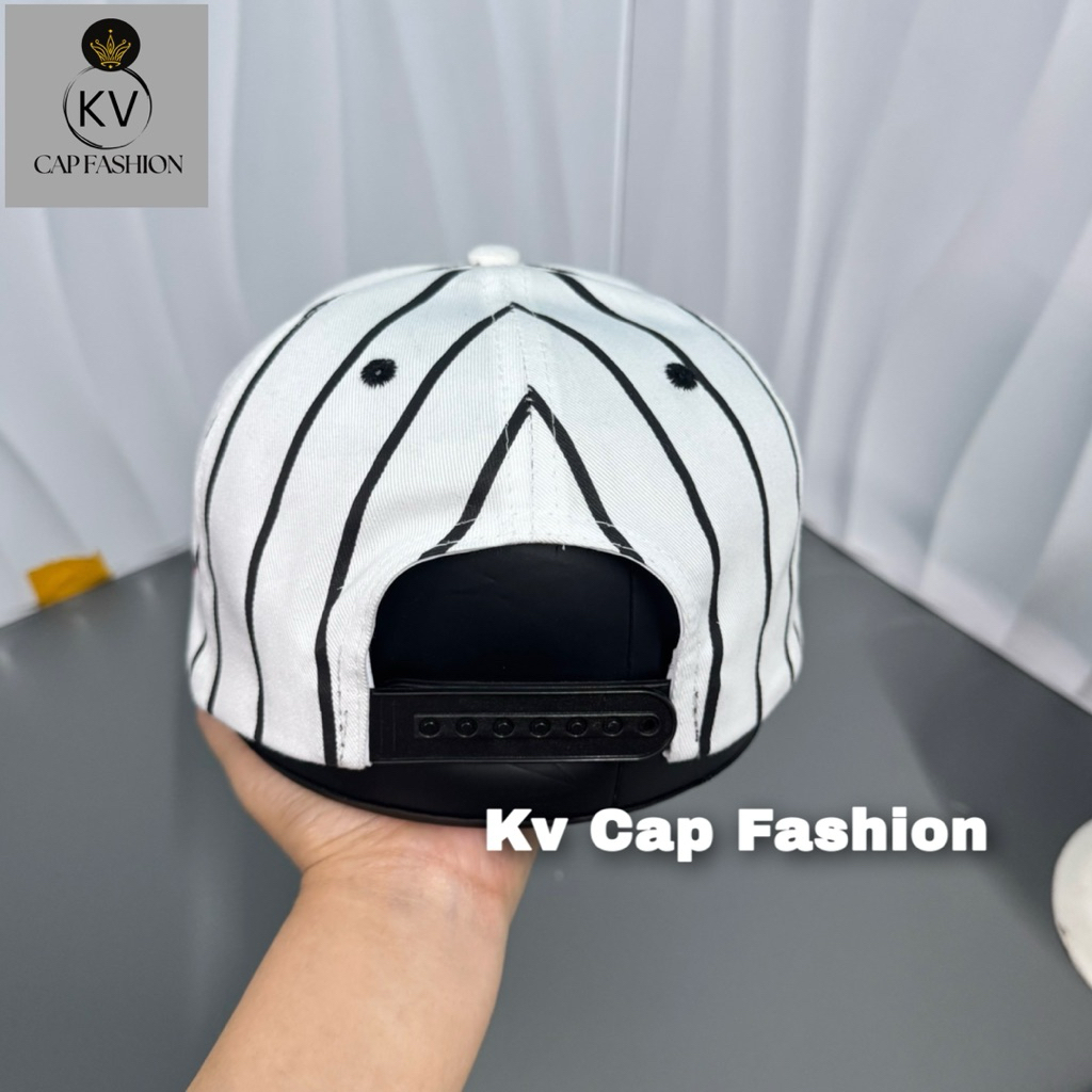 Mũ hiphop hoạ tiết sọc in cao cấp - Nón lưỡi trai snapback phối thêu nổi FAFIC thời trang nam nữ