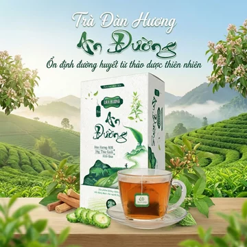 Trà Đàn Hương An Đường - Hộp 50 Túi Lọc - Trà giúp Ổn Định Đường Huyết - Đàn Hương, Dây Thìa Canh, Khổ Qua