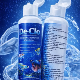 De-Clo khử clo & Chloramine trong nước, trung hoà kim loại nặng, chống stress, bảo vệ mang và chống sốc cá khi thay nước