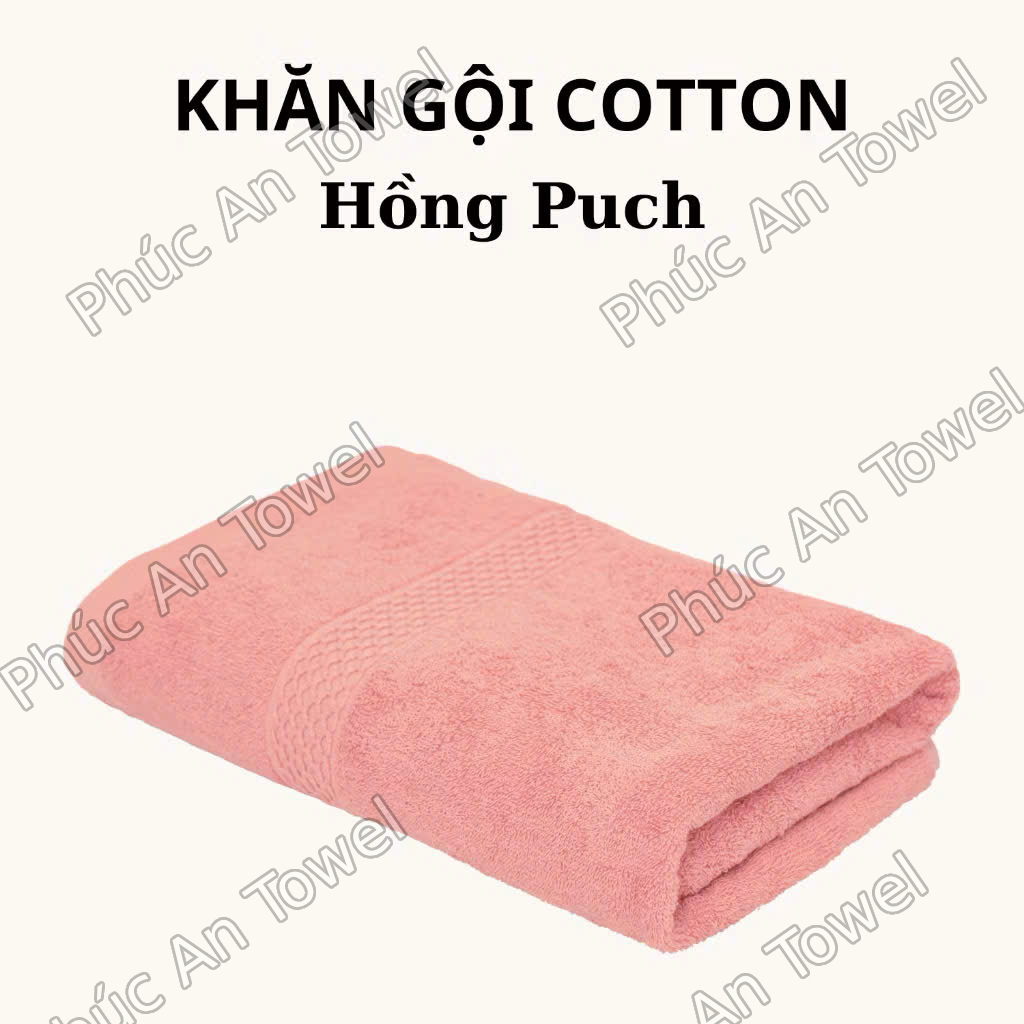 Khăn Gội,  Khăn thể thao Phúc An Towel 40x80cm, 100% Cotton Mềm Mịn Thấm Hút Dùng Cho Gia Đình Spa Khách Sạn