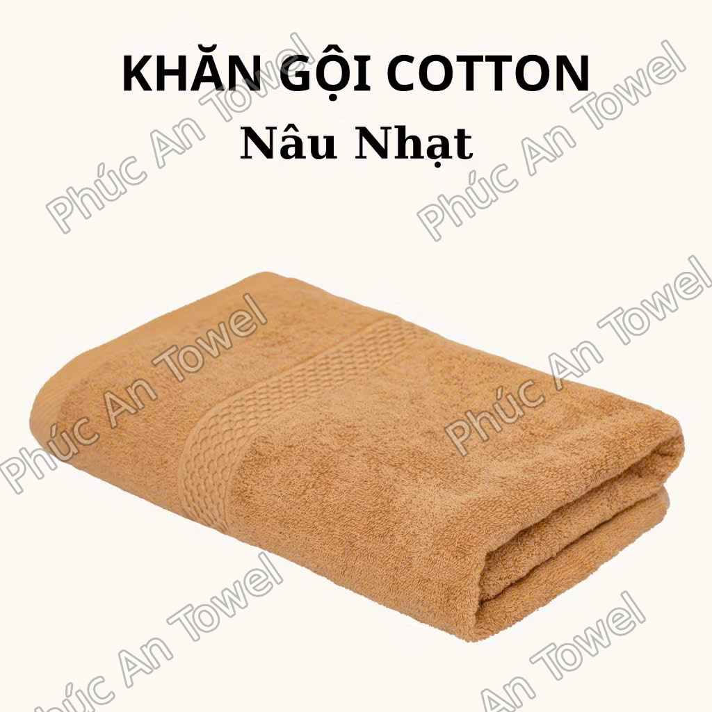 Khăn Gội,  Khăn thể thao Phúc An Towel 40x80cm, 100% Cotton Mềm Mịn Thấm Hút Dùng Cho Gia Đình Spa Khách Sạn