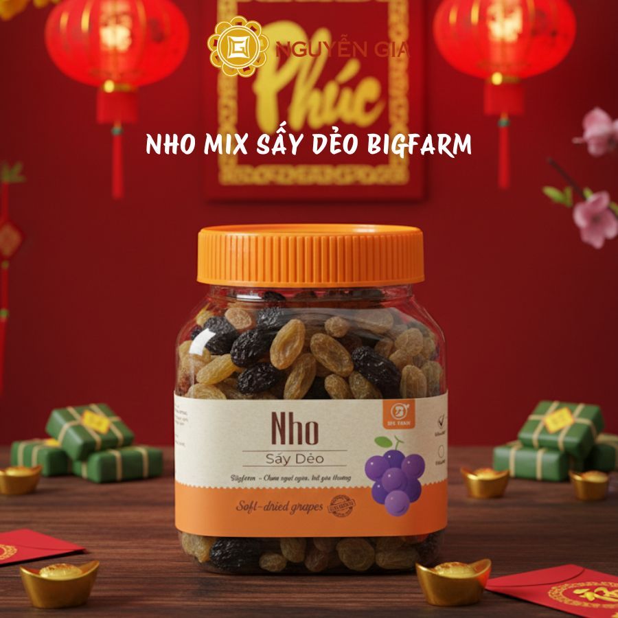 Nho Mix Sấy Dẻo Bigfarm 250g