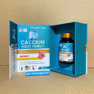 ✅ Viên uống Canxi Aqua Family Aquamin F [Chính Hãng Cao Cấp] ✅ Calcium + Vitamin D3K2 xương khỏe cao lớn hộp 30 viên