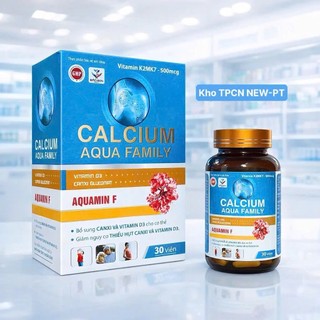 ✅ Viên uống Canxi Aqua Family Aquamin F [Chính Hãng Cao Cấp] ✅ Calcium + Vitamin D3K2 xương khỏe cao lớn hộp 30 viên
