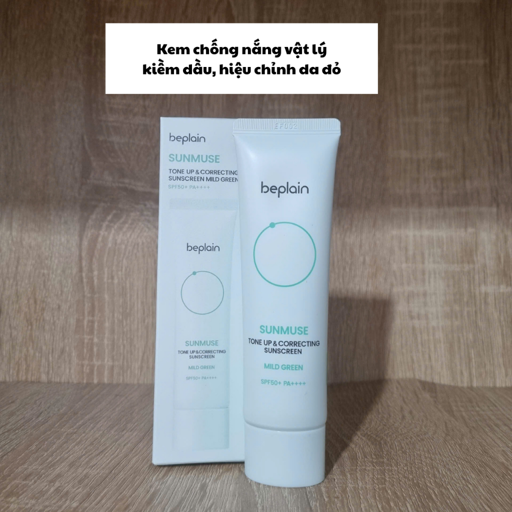 Kem Chống Nắng Beplain Sunmuse Tone Up & Correcting/ Sunmuse Mineral/ Matte/Peach Pink/Mild Green Sunscreen SPF50+ 50ml