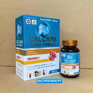 ✅ Viên uống Canxi Aqua Family Aquamin F [Chính Hãng Cao Cấp] ✅ Calcium + Vitamin D3K2 xương khỏe cao lớn hộp 30 viên