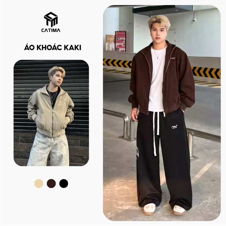 [DEAL MỞ BÁN] Áo Khoác Kaki Form Rộng CATIMA Kaki Jacket 2 Lớp Lót Lụa Unisex Nam Nữ Ak 52