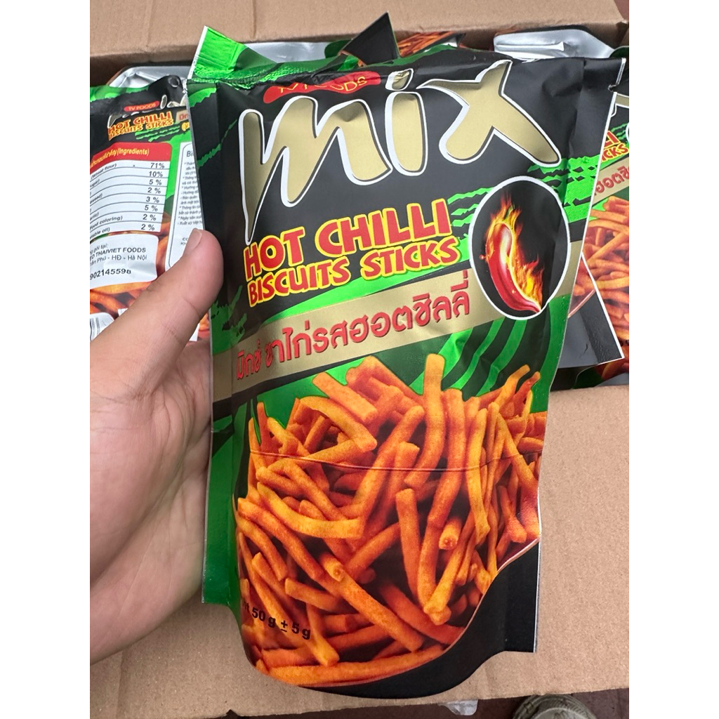 [Giá Mềm Vô Địch ] Combo 6 gói ( 3 Rong Biển + 3 ớt cay )  Bim Mix chữ thái ( thương hiệu Thái Việt Food) gói (50g