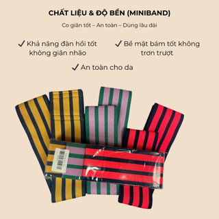 Dây Kháng Lực MiniBand Tập Mông ECOFIT Tập Gym,Tập Yoga 3 Mức Co Giãn Cho Người Mới Bắt Đầu