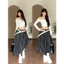 Chân váy caro dáng dài BIGSIZE NIKI vạt chéo, chân váy cá tính phong cách streetwear | Khao Boutique
