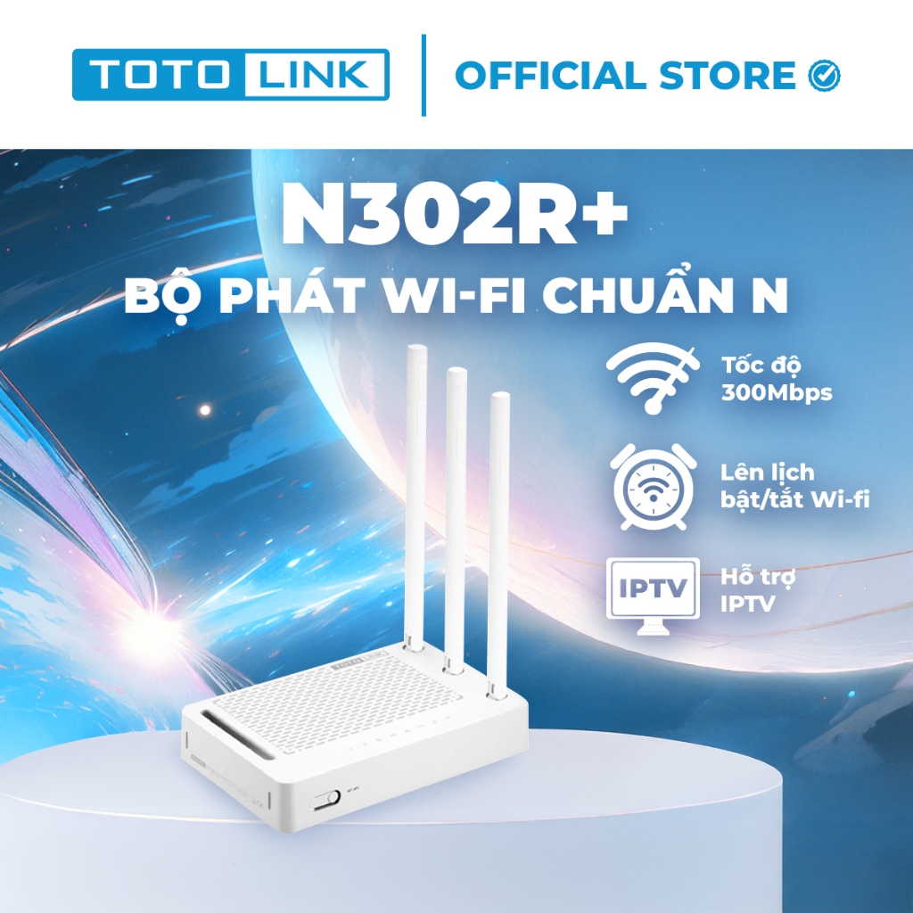 [Xả Kho Model Cũ] TOTOLINK N302R PLUS - Router Wi-Fi chuẩn N 300Mbps (BẢO HÀNH 1 THÁNG)