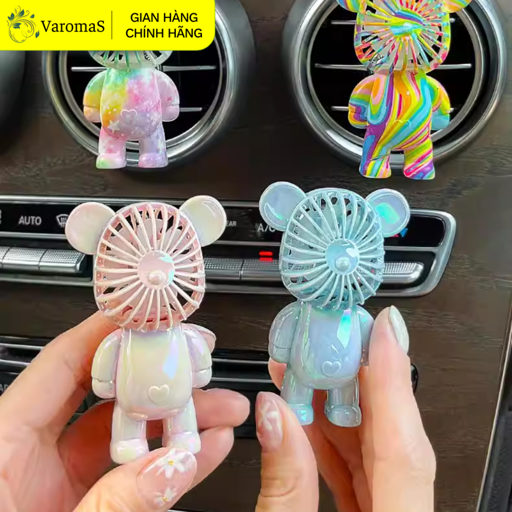Phụ kiện Gắn Cửa Gió Ô Tô BEARBRICK Varomas Tặng 2 Thanh Tinh Dầu KT84