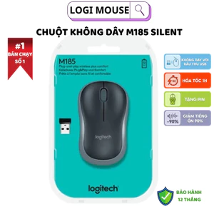 Chuột Không Dây Logi M185 - USB, Nhỏ Gọn, Thuận Cả 2 Tay, Phù Hợp PC/Laptop