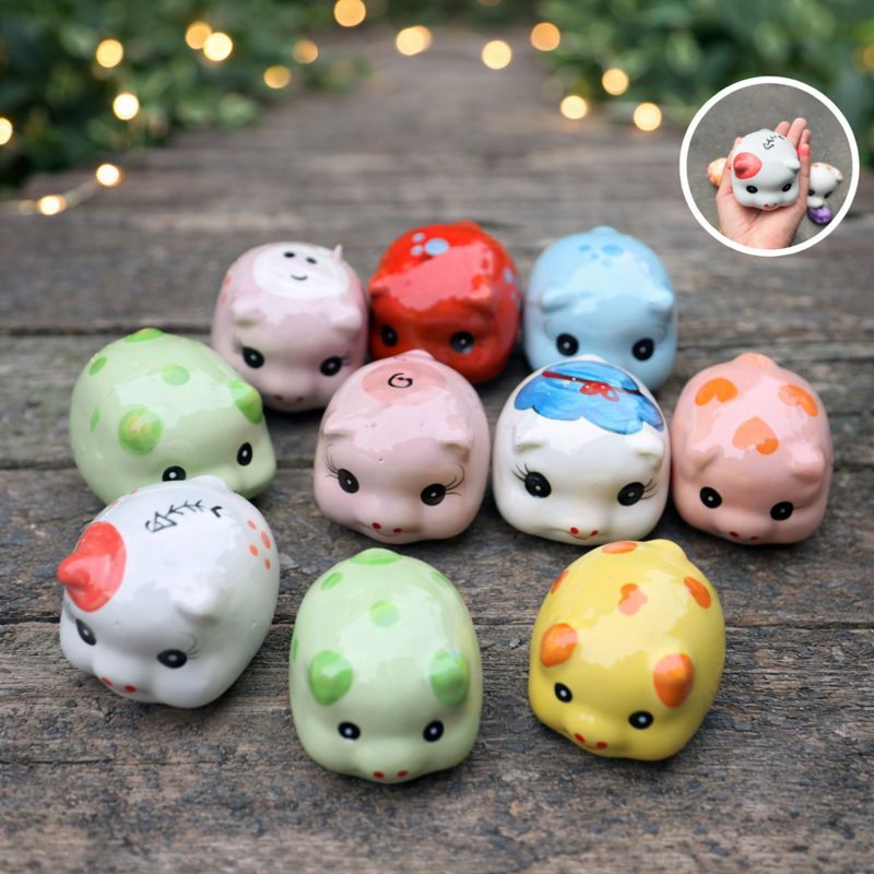 Heo Mini Trứng Siêu Cute – Để Được 30 Tờ, Decor Bàn Xinh Xắn, Tiết Kiệm Ngắn Hạn, Thiết Kế Xinh Xắn