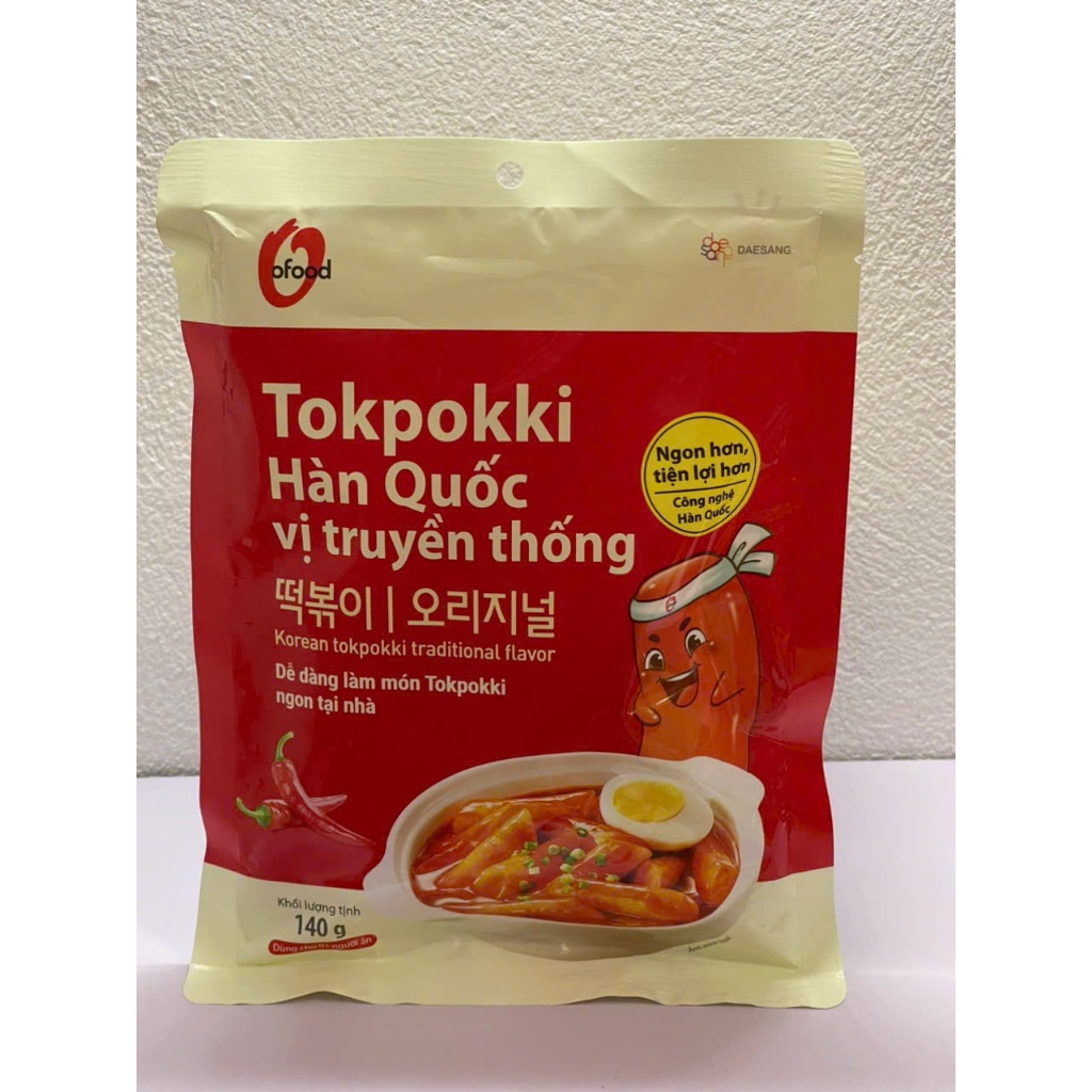 Bánh Gạo Tokbokki O’Food Ăn Liền Hàn Quốc, Combo 2 và 5 Gói, Dẻo Cay Ngon Chuẩn Vị