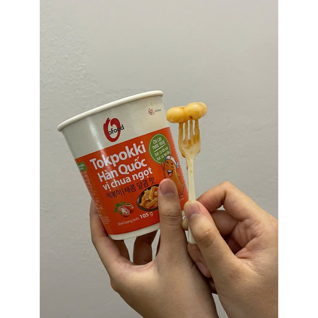 Bánh Gạo Tokpokki OFood Cốc 105g – Bánh Gạo Hàn Quốc Nấu Tokpokki Cay Ngon | Đồ Ăn Vặt ngon Hàn Quốc