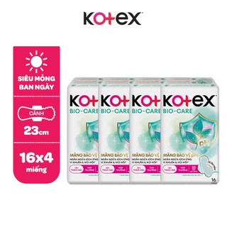 Combo 4/Combo 8 gói Băng vệ sinh Kotex Biocare Ban Ngày SMC 23CM - 16 miếng/gói