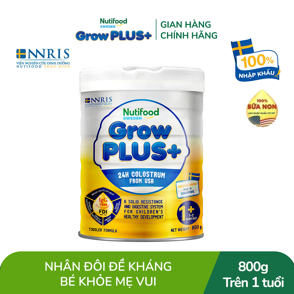 [Livestream Lucie] Sữa Bột Nutifood GrowPLUS+ Sữa Non Tăng Đề Kháng 800g - Trên 1 Tuổi