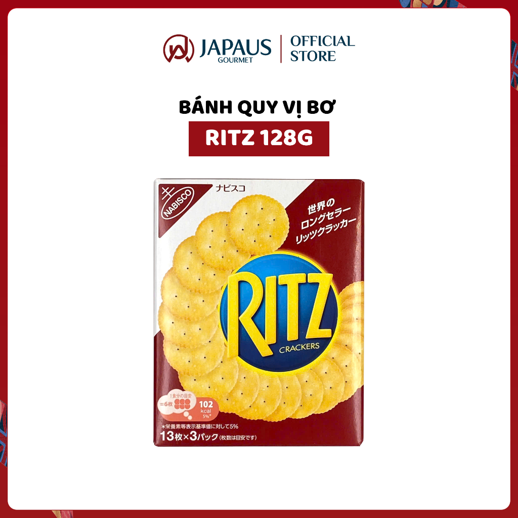 Bánh Quy Ritz Nhật Bản 3 Vị Phô Mai Bơ Socola Hộp 106g 128g Chính Hãng — JAPAUS GOURMET