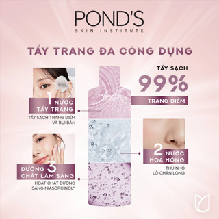 Nước Tẩy Trang Pond’s – Sạch Sâu, Dịu Nhẹ, Dưỡng Sáng Da, Thu Nhỏ Lỗ Chân Lông - 235ml - 100ml