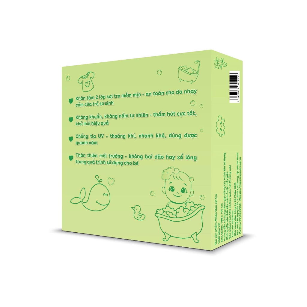 [QUÀ TẶNG KHÔNG BÁN] Khăn tắm sợi tre 2 lớp 100x100cm