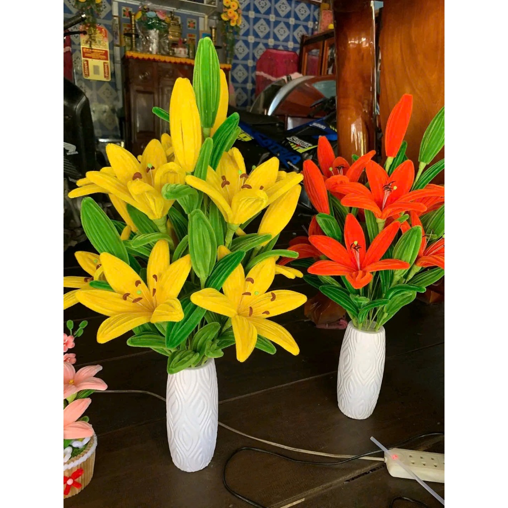 Set nguyên liệu làm hoa - Diy kẽm nhung đầy đủ phụ kiện