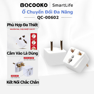 Phích Điện Đầu Nối Đa Năng Đầu Chuyển Đổi Phích Điện Nhỏ Gọn Ổ Chuyển Đổi 3 Chấu Sang 2 Chấu