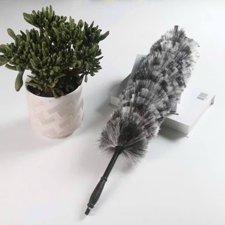 Chổi phủi bụi lông mềm 60cm cầm tay tiện dụng làm sạch bàn ghế kệ tủ gọn nhẹ dễ cất giữ