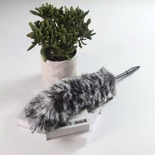 Chổi phủi bụi lông mềm 60cm cầm tay tiện dụng làm sạch bàn ghế kệ tủ gọn nhẹ dễ cất giữ