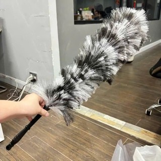 Chổi phủi bụi lông mềm 60cm cầm tay tiện dụng làm sạch bàn ghế kệ tủ gọn nhẹ dễ cất giữ