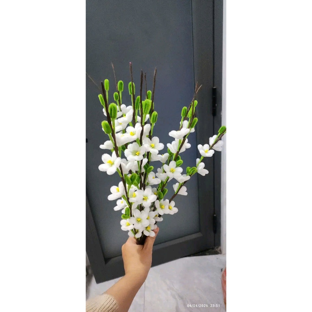Set nguyên liệu làm hoa - Diy kẽm nhung đầy đủ phụ kiện